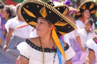 Miércoles 1 de febrero del 2017. San Fernando, Chiapas. La danza de Las Candelarias. Las mujeres y jóvenes de la comunidad visten el traje tradicional Zoque acompañado de un sombrero charro para bailar en las fiestas patronales de la virgen de la Candelar