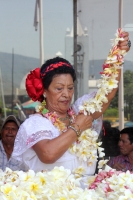 Viernes 25 de abril del 2014. Tuxtla Gutiérrez. La Flor de Mayo es la protagonista de las festividades patronales de San Marcos en la capital del estado de Chiapas, donde La Ensarta y la procesión a la usanza de los indígenas Zoques lleva a punto culminan