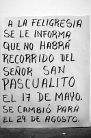 Domingo 17 de mayo del 2020. Tuxtla Gutiérrez. Las celebraciones de San pascualito se llevan a cabo en la discreción dentro de su iglesia en este barrio tradicional