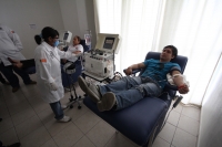 Jueves 14 de junio del 2012. Tuxtla Gutiérrez, Chiapas. El banco de sangre Domingo Rodríguez Chanona celebra esta mañana el día mundial Del Donante de Sangre.