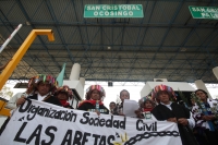 Jueves 19 de marzo del 2015. Chiapa de Corzo. Los Sembradores de la Paz se presentan como el nuevo Concejo de Pacificación al interior de la Sociedad Civil Las Abejas, quienes replantean su estructura social y de acciones al tomar la caseta de cobro de la