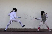 Jueves 7 de abril del 2016. Tuxtla Gutiérrez. Practicando con el equipo de esgrima chiapaneco.