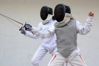 Jueves 7 de abril del 2016. Tuxtla Gutiérrez. Practicando con el equipo de esgrima chiapaneco.