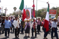 Jueves 26 de marzo del 2015. Tuxtla Gutiérrez. El Sacerdote Marcelo Pérez, párroco de Simojovel, al término de la peregrinación de 4 días por la paz que realiza el pueblo creyente y organizaciones sociales hacia la capital de de Chiapas