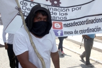 Jueves 26 de marzo del 2015. Tuxtla Gutiérrez. El Sacerdote Marcelo Pérez, párroco de Simojovel, al término de la peregrinación de 4 días por la paz que realiza el pueblo creyente y organizaciones sociales hacia la capital de de Chiapas