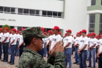Jueves 5 de mayo del 2016. Tuxtla Gutiérrez. La clase 1997 del Servicio Militar Nacional presenta esta mañana el juramento de bandera en la ceremonia conmemorativa de la Batalla de Puebla en 1862.