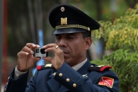 Jueves 5 de mayo del 2016. Tuxtla Gutiérrez. La clase 1997 del Servicio Militar Nacional presenta esta mañana el juramento de bandera en la ceremonia conmemorativa de la Batalla de Puebla en 1862.