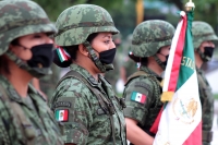 Domingo 13 de septiembre del 2020. Tuxtla Gutiérrez. Por la contingencia de salud se realiza un discreto acto solemne rememorando la batalla de Chapultepec en el Parque de Los Niños Héroes