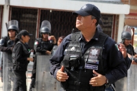 Martes 19 de noviembre del 2013. Tuxtla Gutiérrez. Elementos de las diferentes corporaciones policías intervienen esta mañana durante el bloqueo que realizaba el Comité de Defensa Ciudadana en el crucero de La Pochota en el poniente de la capital de Chiap