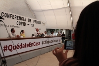 Martes 31 de marzo del 2020. Tuxtla Gutiérrez. Conferencia de prensa de la Secretaria de Salud donde se actualizan los datos a trece contagios de Covi-19 en Chiapas