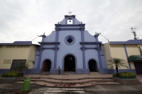 Julio del 2014. Tecún Umán, Guatemala. El nombre del último guerrero maya quiche es el nombre que recibe la ciudad fronteriza que colinda con Ciudad Hidalgo, Chiapas y el rio Suchiate, lugar que es el principal paso fronterizo hacia México muestra su pers