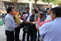 Martes 22 de noviembre del 2016. Tuxtla Gutiérrez. Periodistas de Chiapas se manifiestan este medio día en solidaridad de la familia del fotógrafo Mario Delgadillo Ramos asesinado la semana pasada en un asalto en Tezayoca.