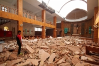 Sábado 9 de septiembre del 2017. Tuxtla Gutiérrez. Las huellas del fuerte temblor se observan en algunos de los edificios públicos y casas de los pueblos chiapanecos. Sábado 9 de septiembre del 2017. Tuxtla Gutiérrez. Las huellas del fuerte temblor se observan en algunos de los edificios públicos y casas de los pueblos chiapanecos.