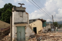 Sábado 9 de septiembre del 2017. Tuxtla Gutiérrez. Las huellas del fuerte temblor se observan en algunos de los edificios públicos y casas de los pueblos chiapanecos.