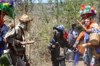 Ocosocuautla de Espinosa. Marzo del 2014. El centro arqueologicol Zoque conocido como Cerro Ombligo o Cuchunotoc es el lugar de encuentro de los pueblos de esta cultura donde realizan las danzas representativas del Cohuina del Tigre, el Tigre y el Monito 