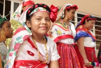 Viernes 3 de junio del 2016. Tuxtla Gutiérrez. La danza de las Espuelas. La danza de la Octava de Corpus o de las Espuelas o tonguy etzé reúne a las familias de la comunidad indígena Zoque de la depresión central de Chiapas quienes preservan la vestimenta