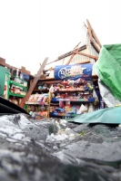 Viernes 23 de julio del 2015. San Cristóbal de las Casas. Varios comercios, casas y servicios públicos sufrieron afectaciones esta tarde al producirse una tromba en el norte de esta ciudad ubicada en la Zona Altos del estado de Chiapas.