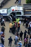 Foto/Juan Carlos Calderón. Miércoles 24 de julio del 2013. Tuxtla Gutiérrez. Un fuerte accidente ocasionó que el tráfico vehicular se volviera lento en las cercanías de la Torre Azteca-Chiapas donde un colectivo impacto a una camioneta de Transito Municip