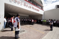 Miércoles 15 de octubre del 2014. Tuxtla Gutiérrez. El último servicio prestado por Ángel Burguete en Protección Civil de Arriaga, de Cruz Roja, de Bomberos y cuerpos de rescate y auxilio es su traslado de homenaje por su fallecimiento esta víspera pos su