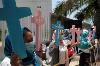 MIércoles 2 de septiembre del 2020. Tuxtla Gutiérrez. Trabajadores de los Hospitales Públicos de Chiapas protestan por el fallecimiento de doctores y enfermeras por la falta de insumos de protección sanitaria durante la pandemia del Covid-19