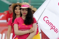 Domingo 14 de agosto del 2016. Tuxtla Gutiérrez. Aspectos del partido entre Jaguares de Chiapas y el Veracruz.