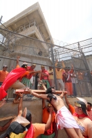 Viernes 18 de abril del 2014. Cintalapa de Figueroa. Los internos del Centro de Readaptación Social El Amate realizan la representación del viacrucis según la tradición católica dentro de los patios centrales de este penal ubicado en la depresión central 