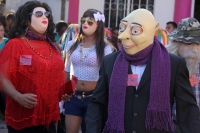 Viernes 20 de enero del 2017. Suchiapa. Los danzantes representando con vistosos trajes de personajes de la vida social se mezclan con quienes usan la vestimenta tradicional del Parachico y El Torito durante los festejos del recorrido en honor a San Sebas