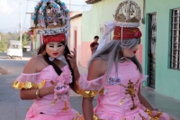 Lunes 22 de enero del 2018. Suchiapa. La danza de La Viejada se ha ido transformando durante los últimos años pero aún es posible observar a los personajes tradicionales vestidos a la usanza indí­gena y con máscaras de cuero crudo durante las festivid