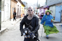 Viernes 22 de enero del 2016. Suchiapa. La Danza del Viejo o La Viejada. Los danzantes representan una burla social con sus gritos y  vestimenta durante el recorrido que realizan conmemorando a San Sebastián Mártir en esta localidad ubicada a 17 kilómetro