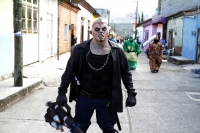 Viernes 22 de enero del 2016. Suchiapa. La Danza del Viejo o La Viejada. Los danzantes representan una burla social con sus gritos y  vestimenta durante el recorrido que realizan conmemorando a San Sebastián Mártir en esta localidad ubicada a 17 kilómetro