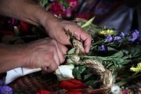 20210114. Tuxtla g. La importancia de las flores en los rituales Zoques. La bajada de las Vírgenes de Copoya. Virgen del Rosario.