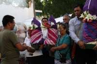 Martes 12 de marzo del 2019.Tuxtla Gutiérrez. Durante el recorrido de las imágenes de las vírgenes veneradas por la comunidad zoque hacia la iglesia de San Jacinto