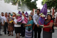 Martes 12 de marzo del 2019.Tuxtla Gutiérrez. Durante el recorrido de las imágenes de las vírgenes veneradas por la comunidad zoque hacia la iglesia de San Jacinto