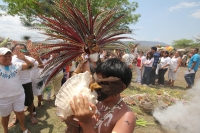 Indígenas Mayas y Zoques realizan un ceremonial de danza pre hispánica en las ruinas arqueológicas de la comunidad Chiapa de Corzo para celebrar la entrada de la primavera