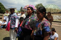 Indígenas Mayas y Zoques realizan un ceremonial de danza pre hispánicas en las ruinas arqueológicas de la comunidad Chiapa de Corzo para celebrar la entrada de la primavera