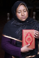 Domingo 7 de febrero del 2016. San Cristóbal de las Casas. Yamila, madre tsotsil de la comunidad islámica