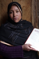 Domingo 7 de febrero del 2016. San Cristóbal de las Casas. Yamila, madre tsotsil de la comunidad islámica
