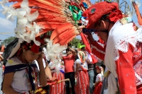 Sábado 2 de febrero del 2018. Tuxtla Gutiérrez. Los bailes de la Virgen de Candelaria son realizados este medio día por los miembros de la comunidad Zoque en la Parroquia de Copoya