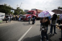 20251017. Tuxtla. Maestros de la CNTE inician las jornadas de bloqueos en la capital del estado de Chiapas.