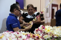 20260405. Chiapa de Corzo. Los Chamales, las ofrendas de flores son llevadas durante el Via-Crucis  hacia la iglesia de Santo Domingo.