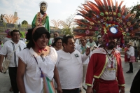 20250420. Tuxtla. La comunidad Zoque durante el inicio de las celebraciones patronales de San Marcos en la capital del estado de Chiapas.
