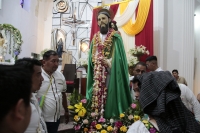 20250420. Tuxtla. La comunidad Zoque durante el inicio de las celebraciones patronales de San Marcos en la capital del estado de Chiapas.