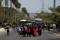 20250518. Tuxtla. Día Cuatro. De protestas normalistas en Chiapas; después del fallecimiento del estudiante de la Normal Rural Mactumatza.
