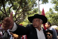 20250410. Tuxtla. Organizaciones campesinas de Chiapas se manifiestan durante el aniversario luctuoso de Emiliano Zapata.
