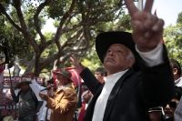 20250410. Tuxtla. Organizaciones campesinas de Chiapas se manifiestan durante el aniversario luctuoso de Emiliano Zapata.