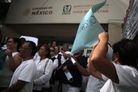 20240729. Tuxtla. Trabajadores de Salud del H Pascasio Gamboa exigen que sean respetado sus derechos laborales vigentes antes del IMSS-Bienestar