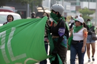 20250928. Tuxtla. Durante la marcha del #29, la Acción Global por el Aborto en Chiapas.