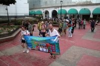 20240420. Tuxtla. Esta tarde, jóvenes consumidores realizan la Marcha Cannabica 2024 en la capital del estado de Chiapas.