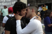 2026055. Tuxtla. La comunidad LGBt conmemora el 17 de mayo como el día en contra de la discriminación hacia la diversidad sexual manifestándose en  la capital de Chiapas