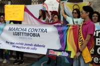 2026055. Tuxtla. La comunidad LGBt conmemora el 17 de mayo como el día en contra de la discriminación hacia la diversidad sexual manifestándose en  la capital de Chiapas